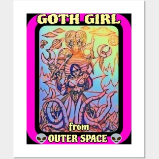 GOTH GIRL from OUTER SPACE #2 w/The Metaluna Mutant Double Sided Print Posters and Art